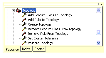 Geoprocessing tools for topology in the Topology toolset for Data Management